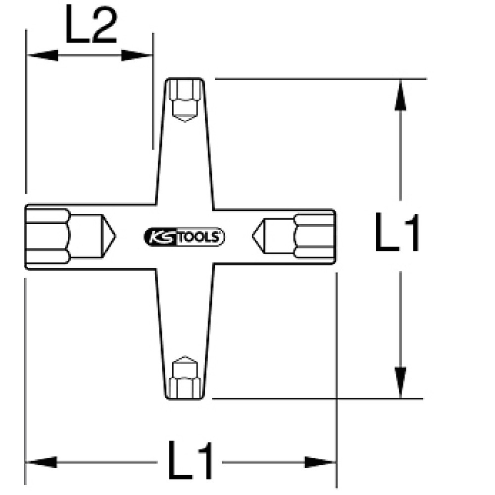 Produktabbildung Nr. 3: KS TOOLS Kreuzschlüssel mit Schutzisolierung, 10x11x13x17mm