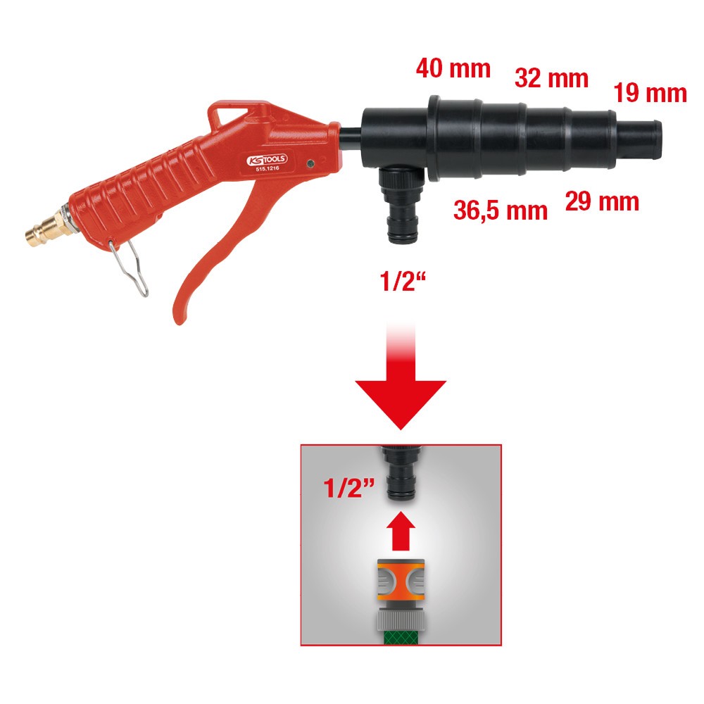 Produktabbildung Nr. 3: KS TOOLS Kühlsystem-Druckluft-Spülpistole
