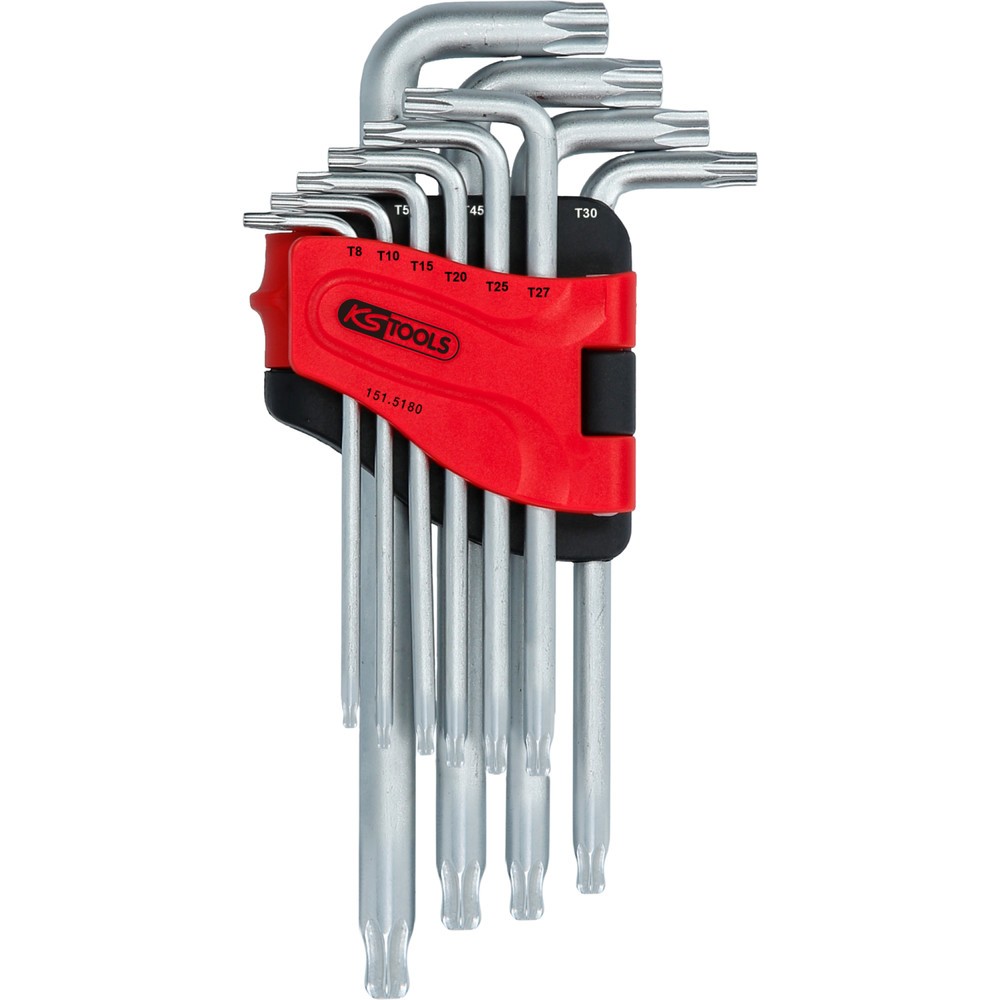 Produktabbildung Nr. 2: KS TOOLS Kugelkopf-Torx-Winkelstiftschlüssel-Satz, lang, 10-tlg