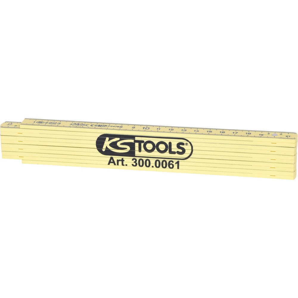 Produktabbildung Nr. 2: KS TOOLS Kunststoff-Gliedermaßstab, gelb, 2m