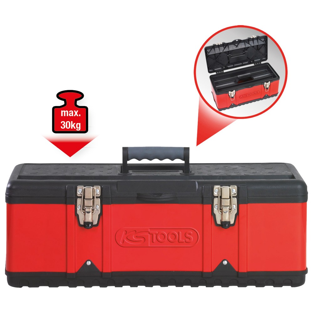 Produktabbildung Nr. 2: KS TOOLS Kunststoff-Stahlblech-Werkzeugkiste, 582x298x255mm