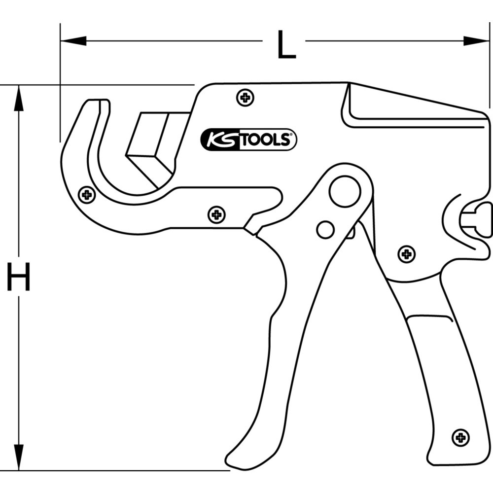 Produktabbildung Nr. 5: KS TOOLS Kunststoffrohr-Abstechpistole Ø 6-35mm, 190mm