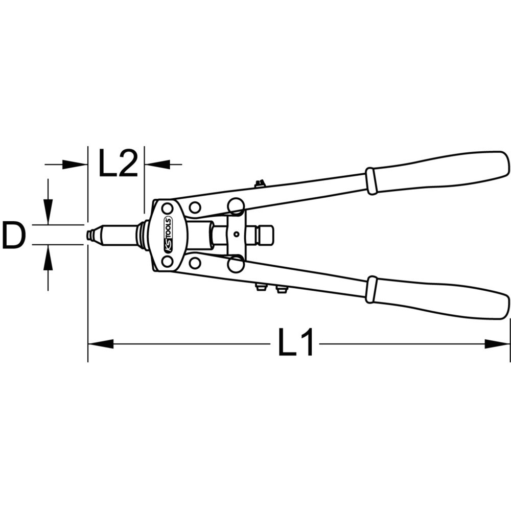 Produktabbildung Nr. 5: KS TOOLS Langarm-Handnietzange, 410mm