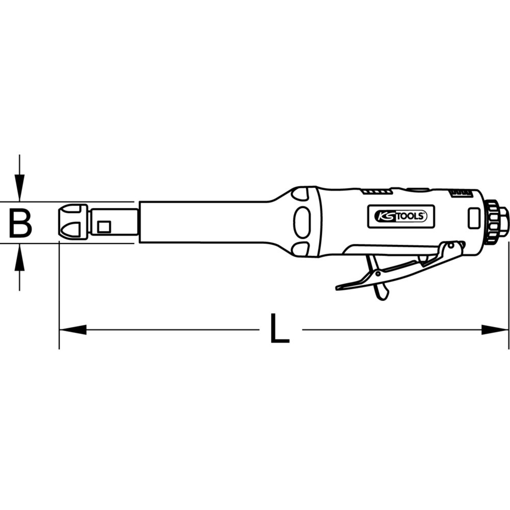 Produktabbildung Nr. 9: KS TOOLS Langschaft-Druckluft-Stabschleifer, 23.000 U/min