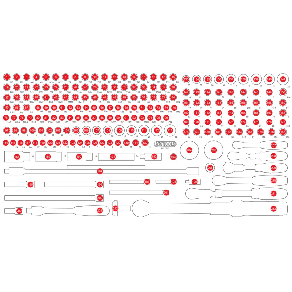 Produktabbildung: KS TOOLS Leere Schaumstoffeinlage zu 813.0213