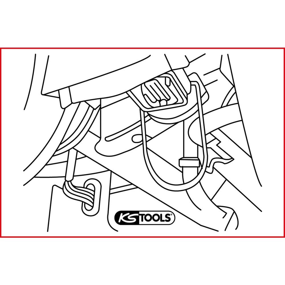Produktabbildung Nr. 2: KS TOOLS Lenkradschloss-Federbügel für Mercedes, 2 Stück