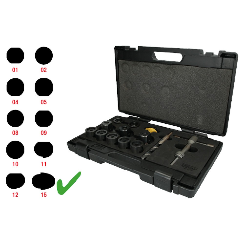 Produktabbildung Nr. 6: KS TOOLS Lochstanzen-Satz für Ford Abstandssensoren (PDC), 30-tlg