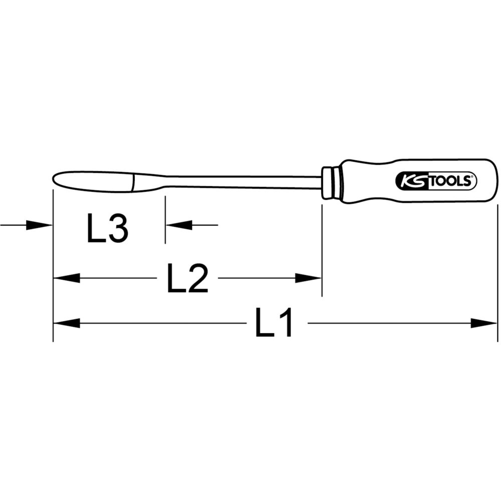Produktabbildung Nr. 2: KS TOOLS Löffelschaber / Langschaber, 420mm