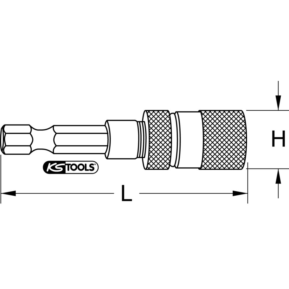 Produktabbildung Nr. 10: KS TOOLS 1/4" Magnetischer Bithalter mit Tiefeneinstellung