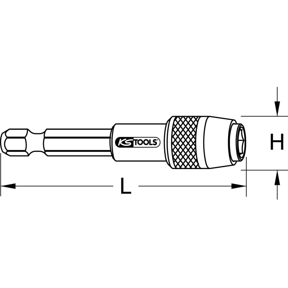 Produktabbildung Nr. 10: KS TOOLS 1/4" Magnetischer Schnellwechsel-Bithalter, 50mm