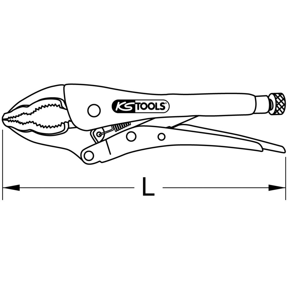 Produktabbildung Nr. 8: KS TOOLS Maul-Gripzange mit Drahtschneider, 175mm