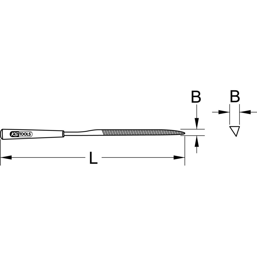 Produktabbildung: KS TOOLS Messer-Nadelfeile, 5mm