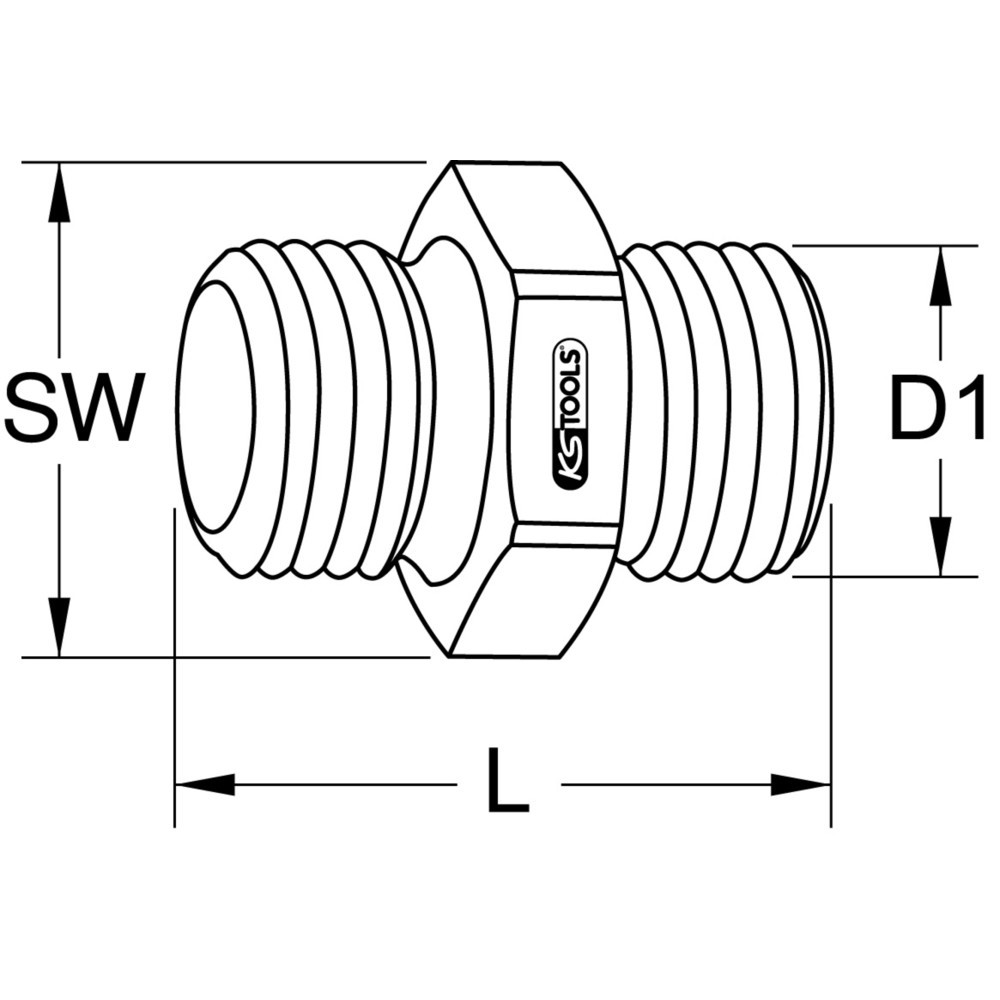 Produktabbildung Nr. 2: KS TOOLS Messing-Reduziernippel, G3/8"AG