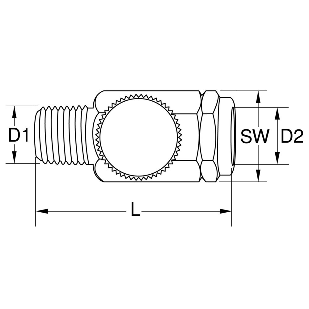 Produktabbildung: KS TOOLS 1/4" Messing-Druckluft-Regulierer, 11x13mm
