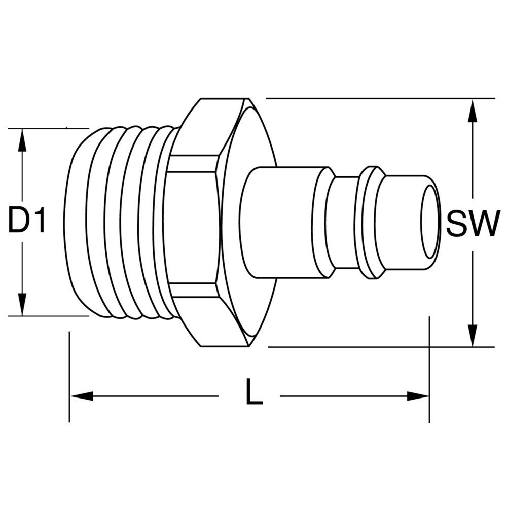 Produktabbildung Nr. 9: KS TOOLS Messing-Stecknippel mit Außengewinde, G1/4"AG