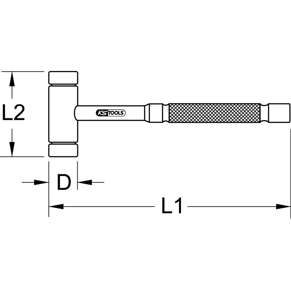 Produktabbildung: KS TOOLS Messinghammer, 260mm