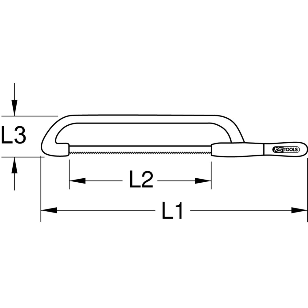 Produktabbildung Nr. 7: KS TOOLS Metallbügelsäge mit Schutzisolierung, schwere Ausführung