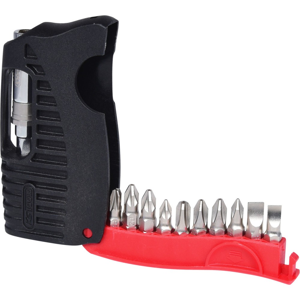 Produktabbildung: KS TOOLS 1/4" Mini-Bit-Etui, 11-tlg Schlitz, PH, PZ