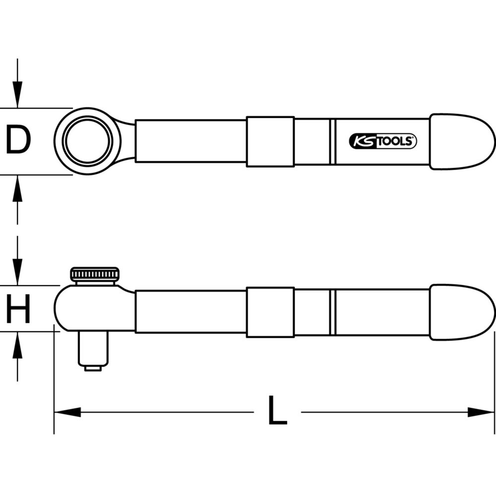 Produktabbildung Nr. 8: KS TOOLS 1/4" Mini Drehmomentschlüssel mit Schutzisolierung und Umschalt-Ratschenkopf, 2-12Nm