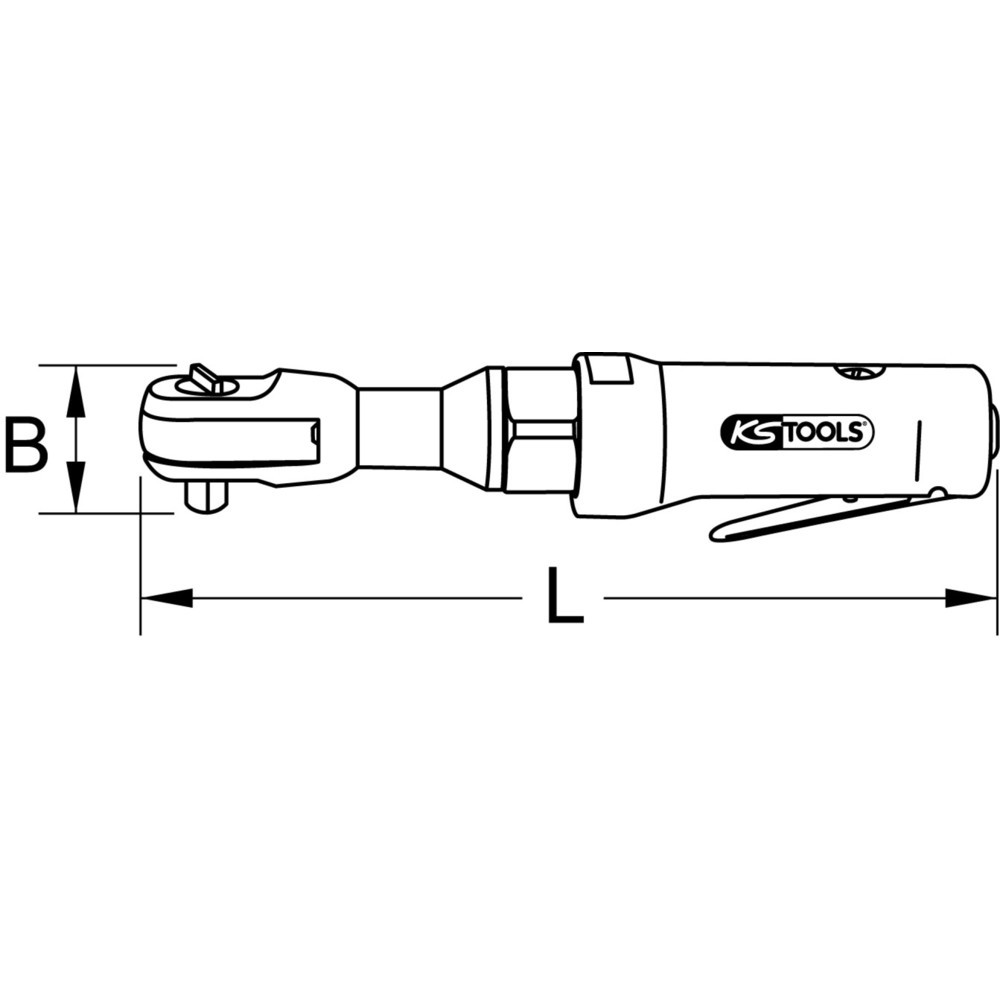 Produktabbildung: KS TOOLS 1/2" MONSTER Hochleistungs-Druckluft-Umschaltratsche