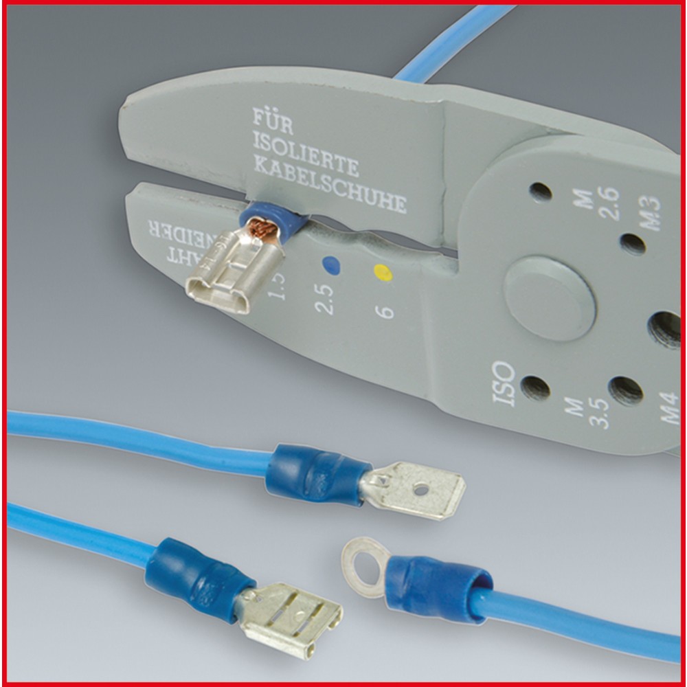 Produktabbildung Nr. 2: KS TOOLS Multifunktions-Crimpzange für isolierte und unisolierte Kabelschuhe, 220mm
