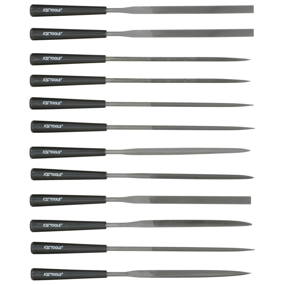 Produktabbildung Nr. 7: KS TOOLS Nadelfeilen-Satz mit Kunststoffheft, 12-tlg