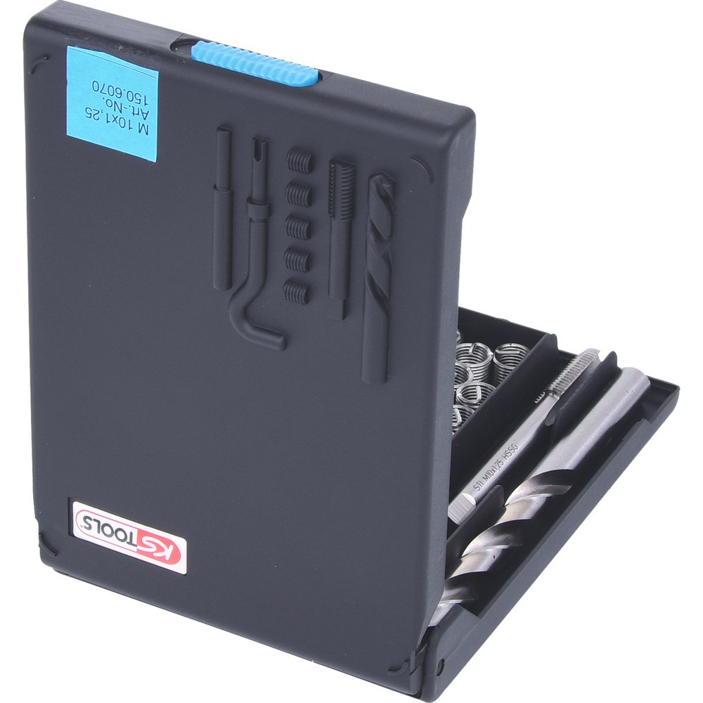 Produktabbildung Nr. 3: KS TOOLS Nirostahl Gewinde-Reparatur-Satz M10x1,25x13,8mm, 19-tlg