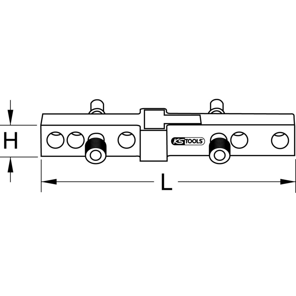 Produktabbildung Nr. 6: KS TOOLS Normabstandswasserwaage / Montage-Anschluss-Lehre, 300 mm