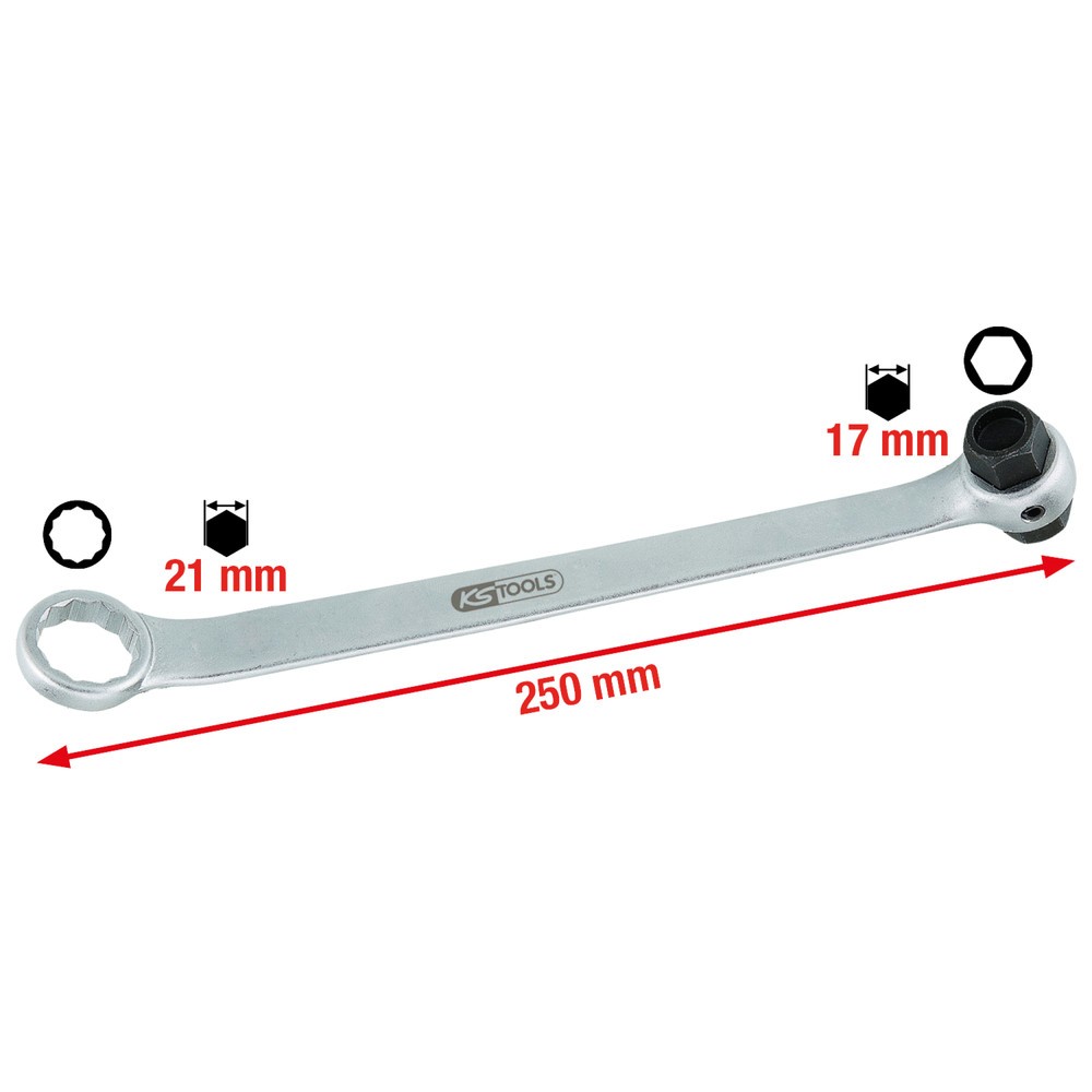 Produktabbildung Nr. 3: KS TOOLS Öldienst-Schlüssel Innensechskant für VAG, 17x21mm