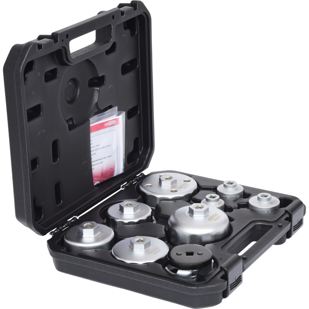 Produktabbildung Nr. 7: KS TOOLS Öldienstschlüssel-Satz für Ölfilter- und Filtergehäusedeckel, 9-tlg