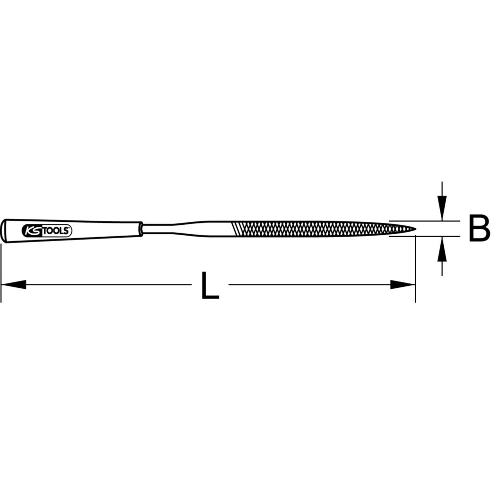 Produktabbildung: KS TOOLS Oval-Nadelfeile, 5mm