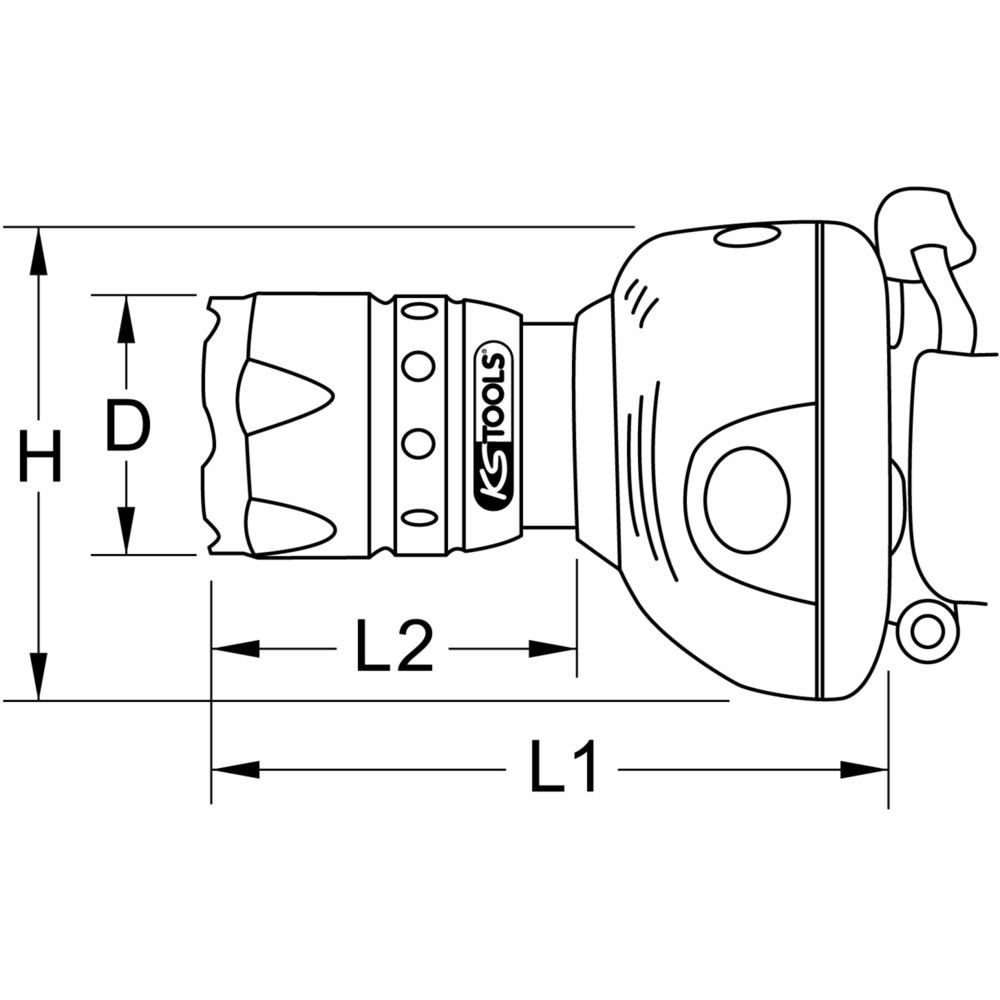 Produktabbildung Nr. 11: KS TOOLS perfectLight Kopflampe mit Fokus 140 Lumen