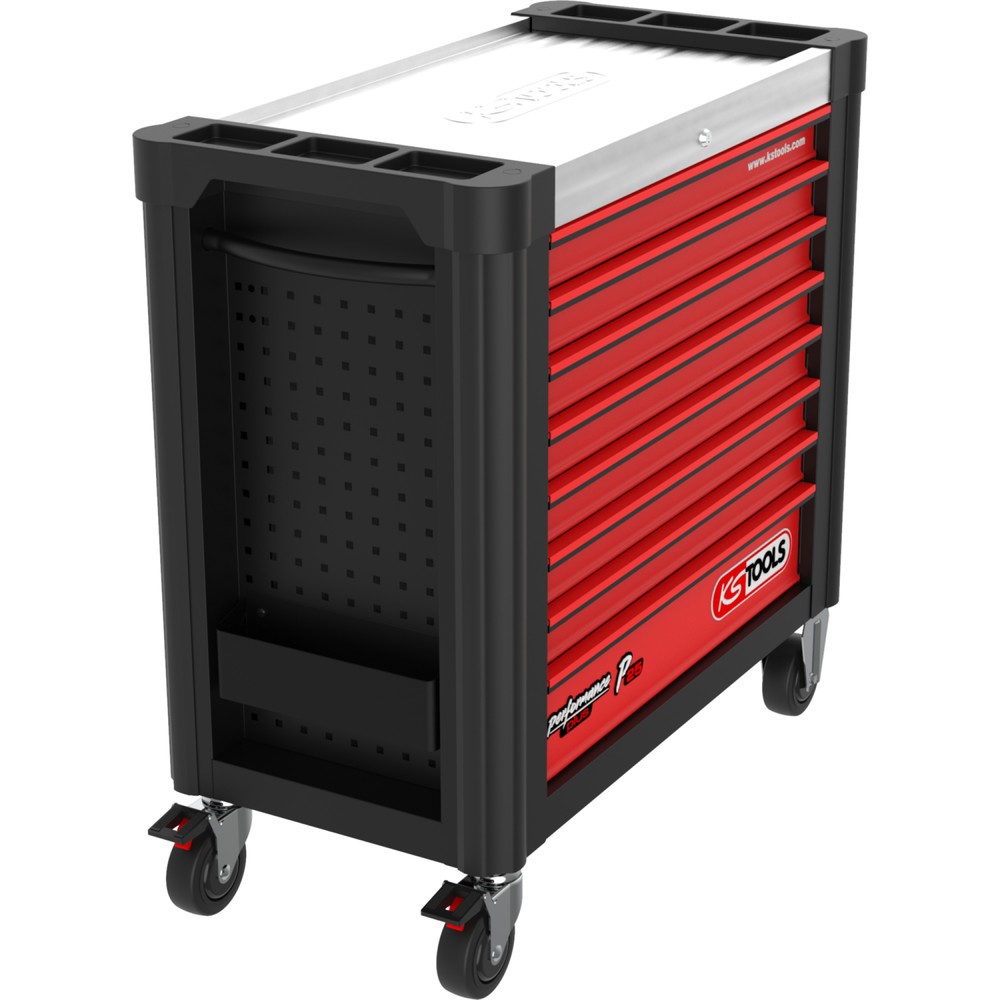 Produktabbildung Nr. 9: KS TOOLS PERFORMANCEplus P25 SCHWARZ/ROT Werkstattwagen mit 8 Schubladen