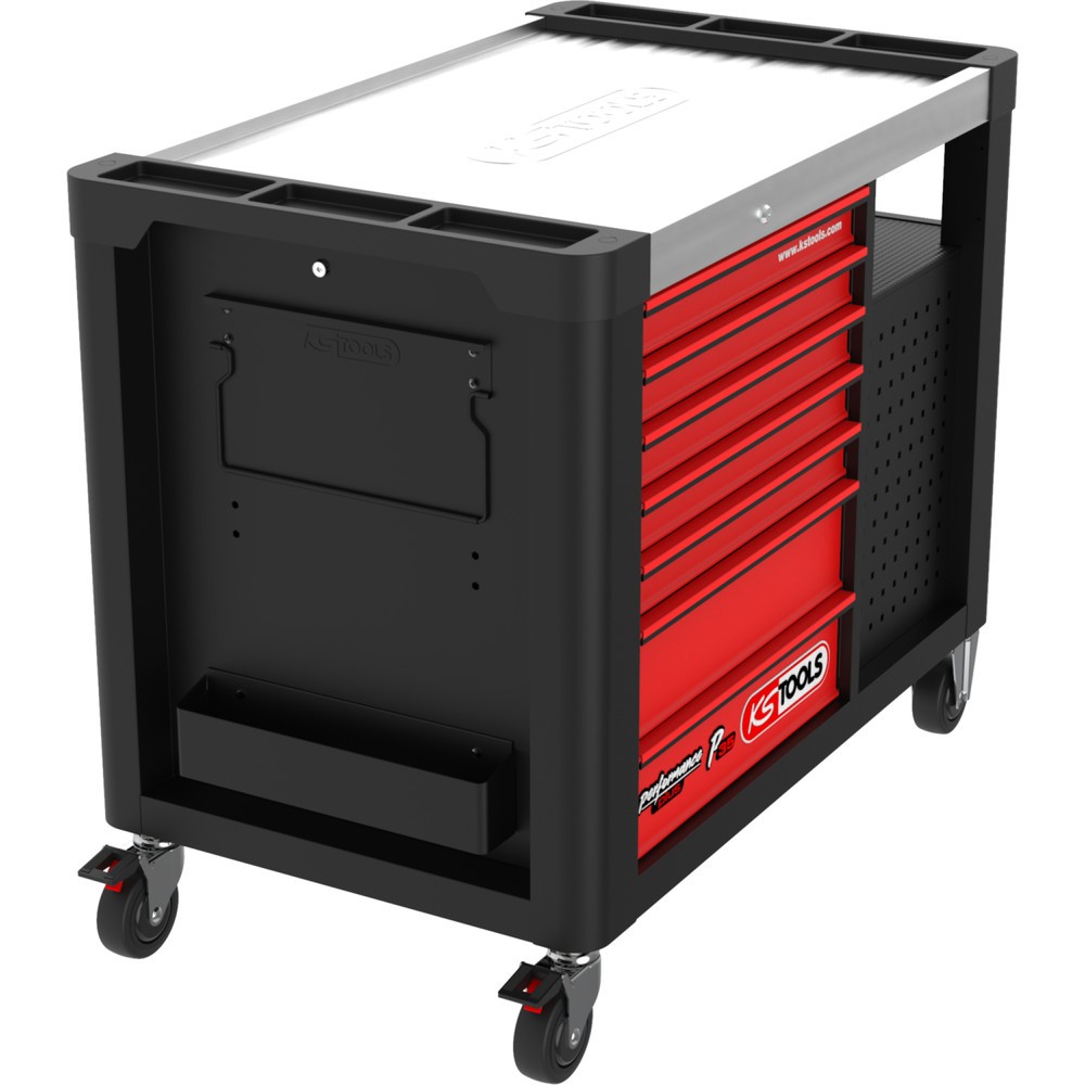Produktabbildung Nr. 9: KS TOOLS PERFORMANCEplus P35 SCHWARZ/ROT Werkstattwagen mit 12 Schubladen
