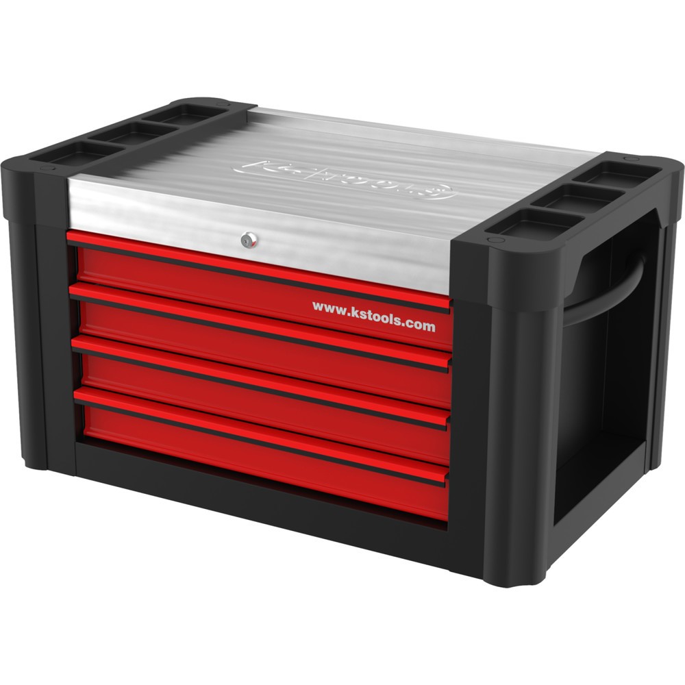 Produktabbildung Nr. 6: KS TOOLS PERFORMANCEplus SCHWARZ/ROT Werkstattwagenaufsatz mit 4 Schubladen