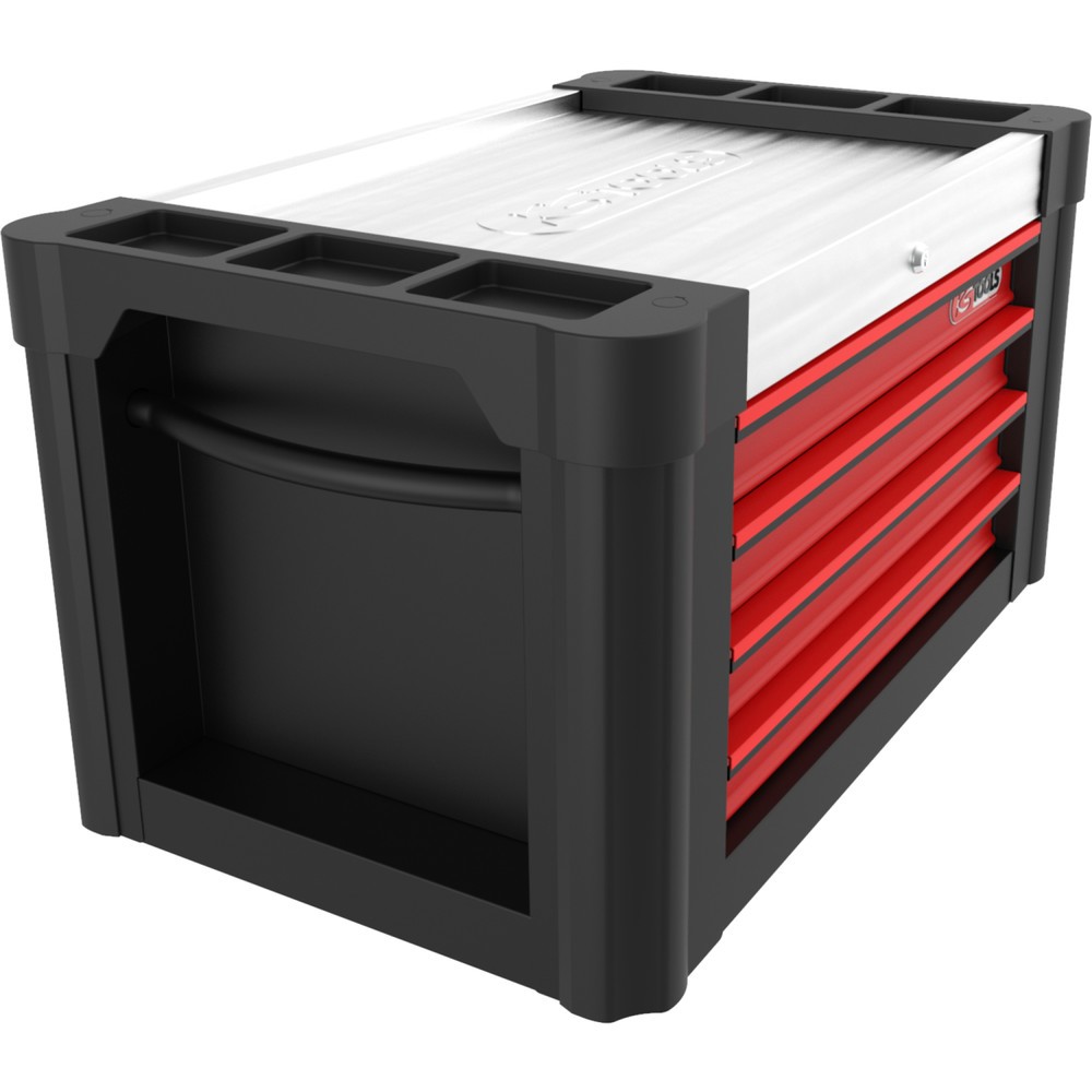 Produktabbildung Nr. 9: KS TOOLS PERFORMANCEplus SCHWARZ/ROT Werkstattwagenaufsatz mit 4 Schubladen