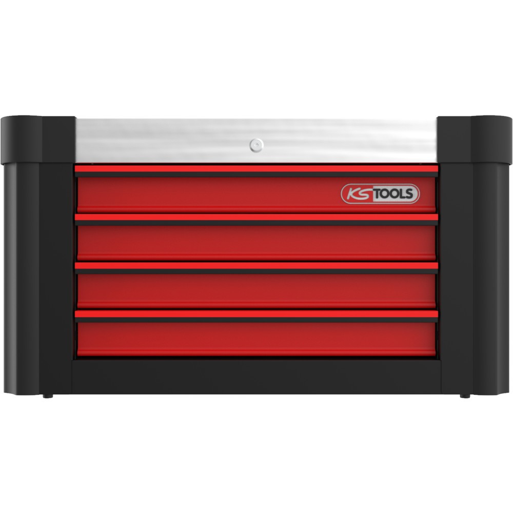 Produktabbildung Nr. 10: KS TOOLS PERFORMANCEplus SCHWARZ/ROT Werkstattwagenaufsatz mit 4 Schubladen