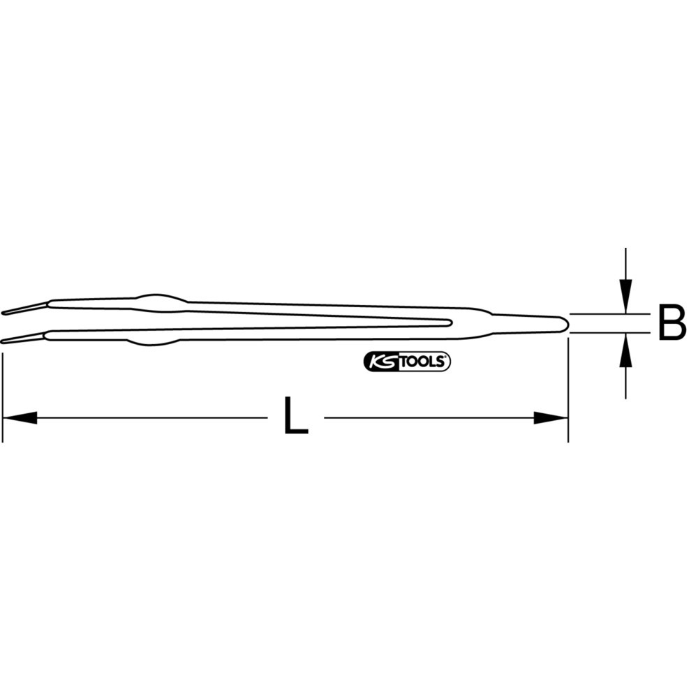 Produktabbildung Nr. 3: KS TOOLS Pinzette mit Schutzisolierung, gebogen, 11,5mm