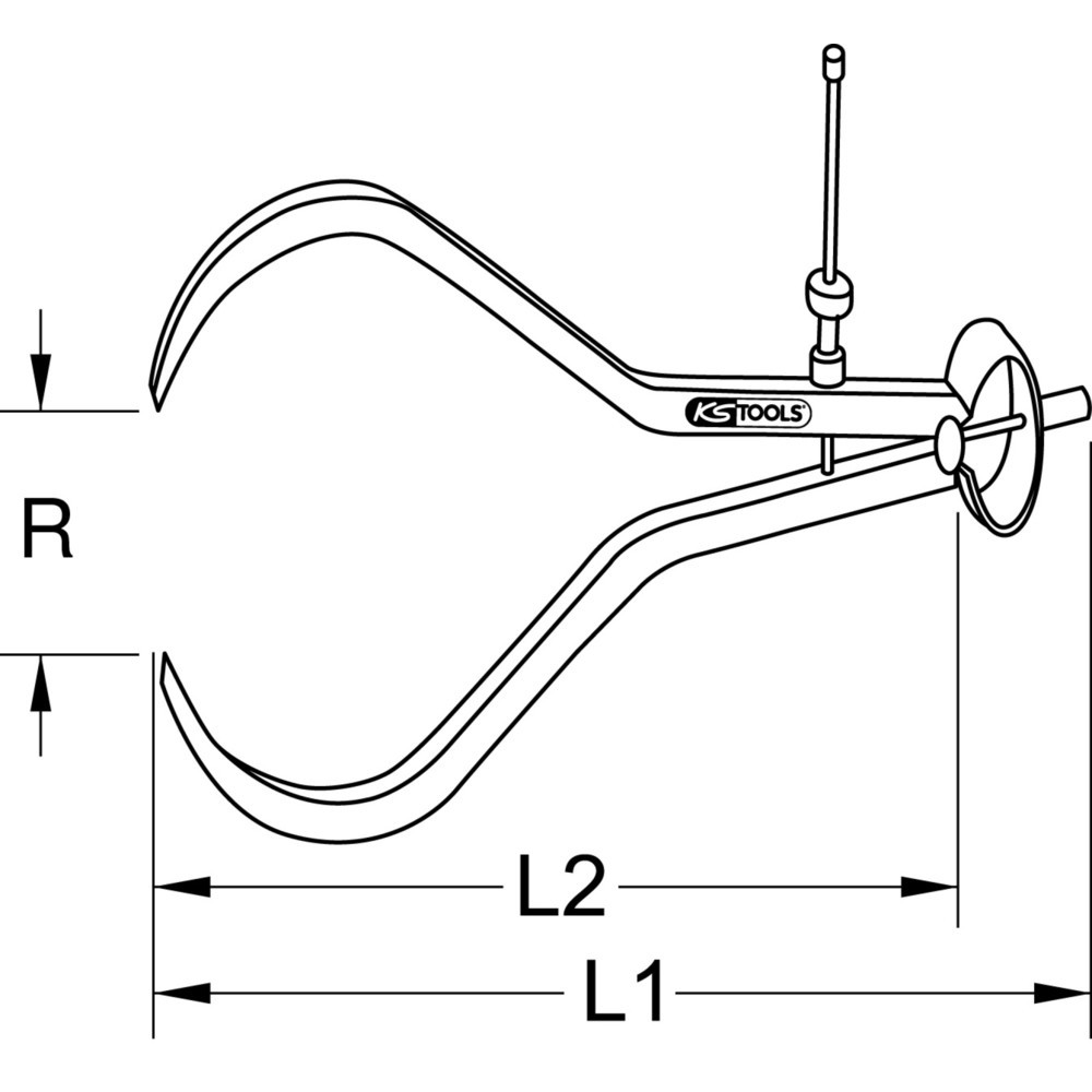 Produktabbildung: KS TOOLS Präzisions-Feder-Greifzirkel-Außentaster, 235mm