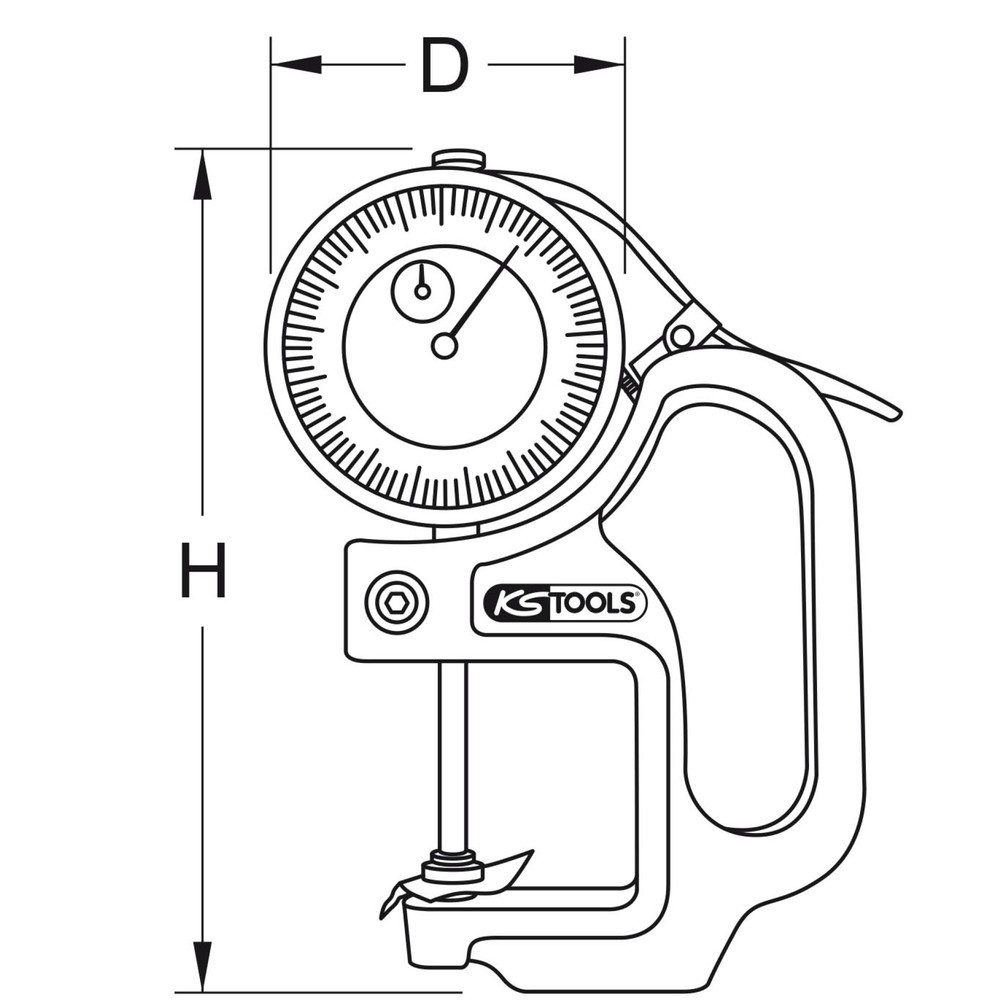 Produktabbildung Nr. 3: KS TOOLS Dicken-Messuhr 0-30mm