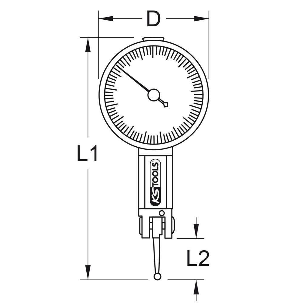 Produktabbildung Nr. 3: KS TOOLS Präzisions-Messuhr  mit Nulleinstellung 0-0,8mm