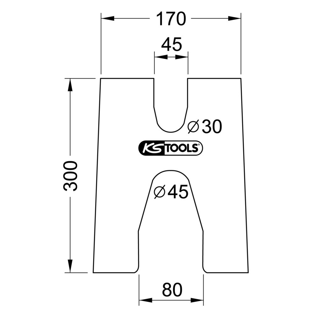 Produktabbildung Nr. 3: KS TOOLS Prismenplatte extra dünn Ø 30,0 / 45,0 mm