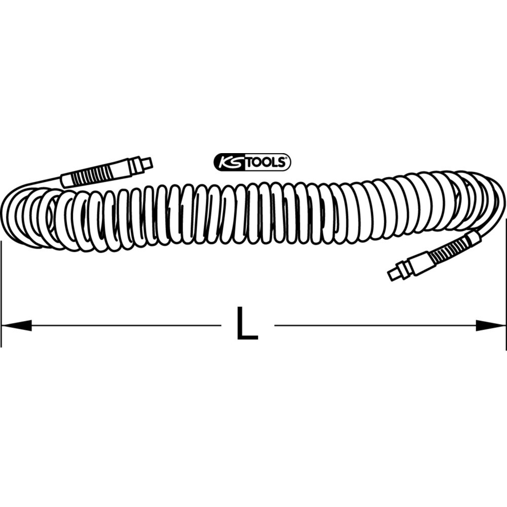 Produktabbildung Nr. 4: KS TOOLS PU-Druckluft-Spiralschlauch, Ø 6mm