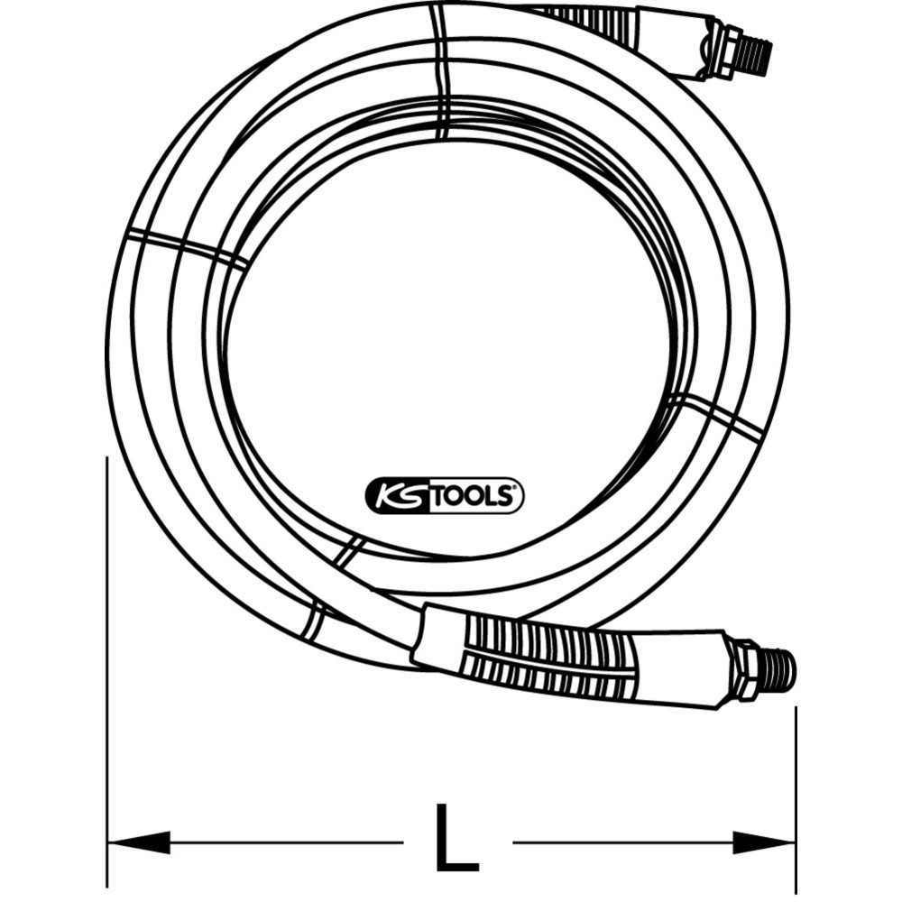 Produktabbildung Nr. 5: KS TOOLS PU-Druckluftschlauch, Ø 6x9mm