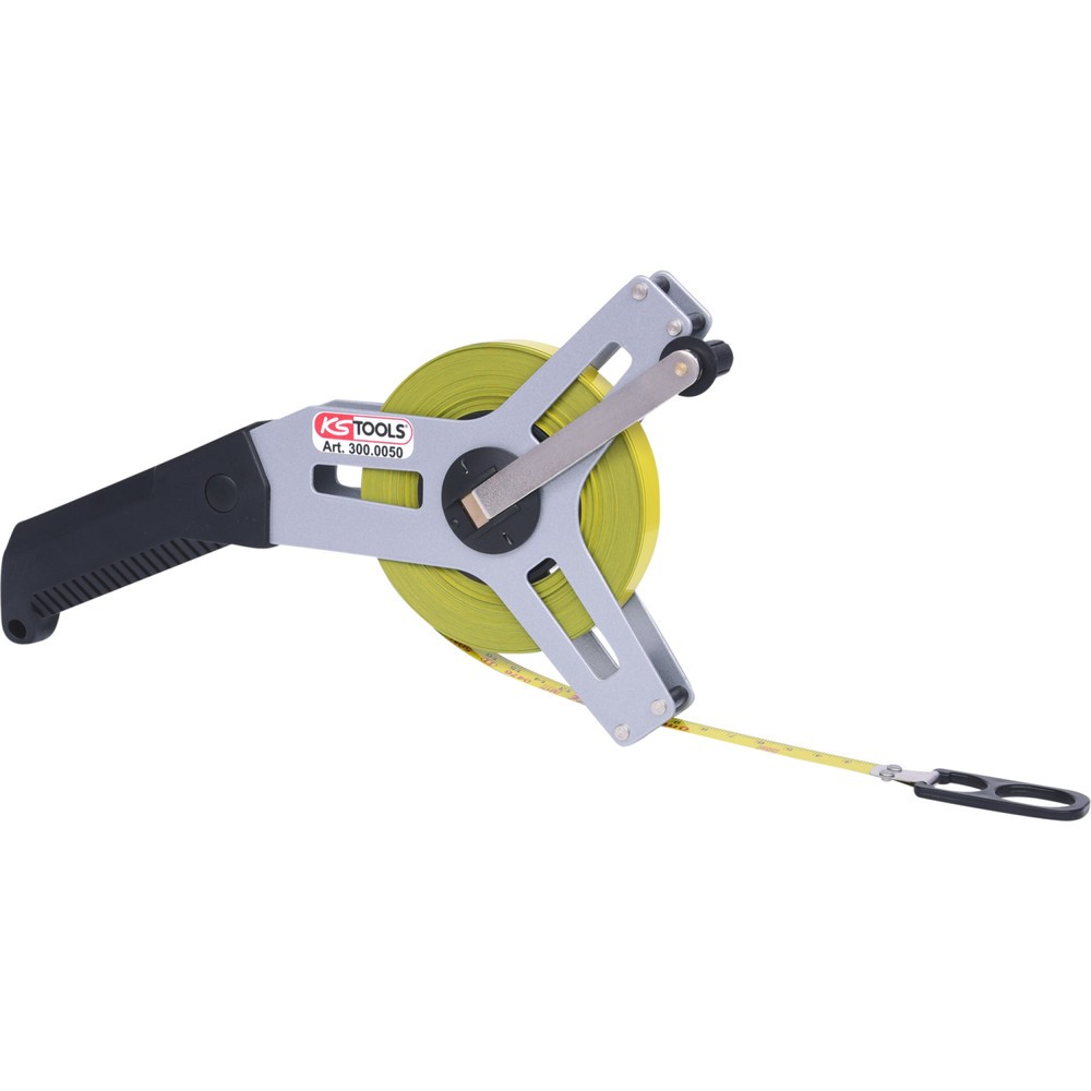 Produktabbildung Nr. 6: KS TOOLS Rahmenbandmaß mit gelbem Stahlband, 30m