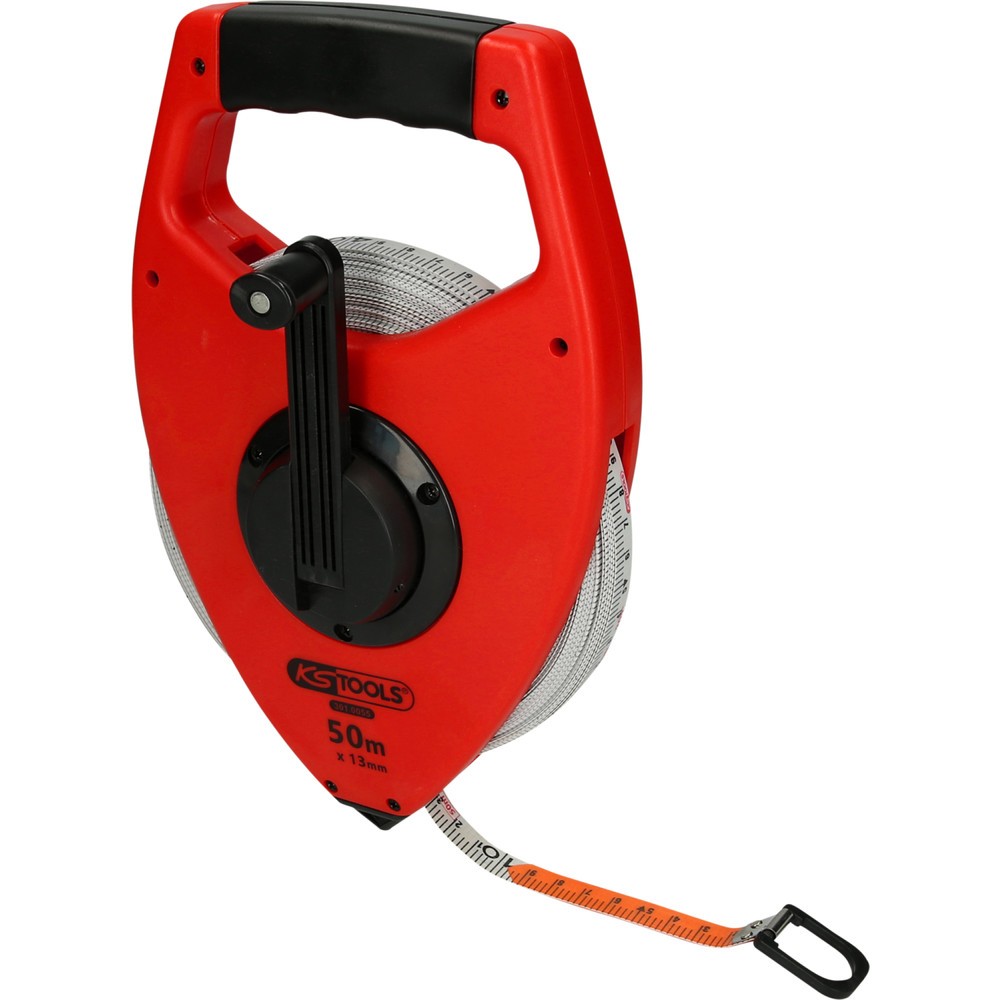 Produktabbildung Nr. 6: KS TOOLS Rahmenbandmaß mit gelbem Stahlband, Kunststoffgehäuse, 50m