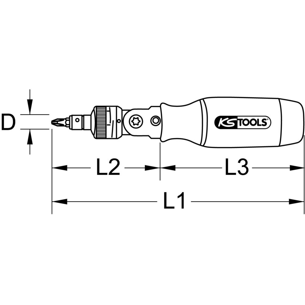 Produktabbildung Nr. 5: KS TOOLS 1/4" Ratschen-Bit-Schraubendreher, 190mm