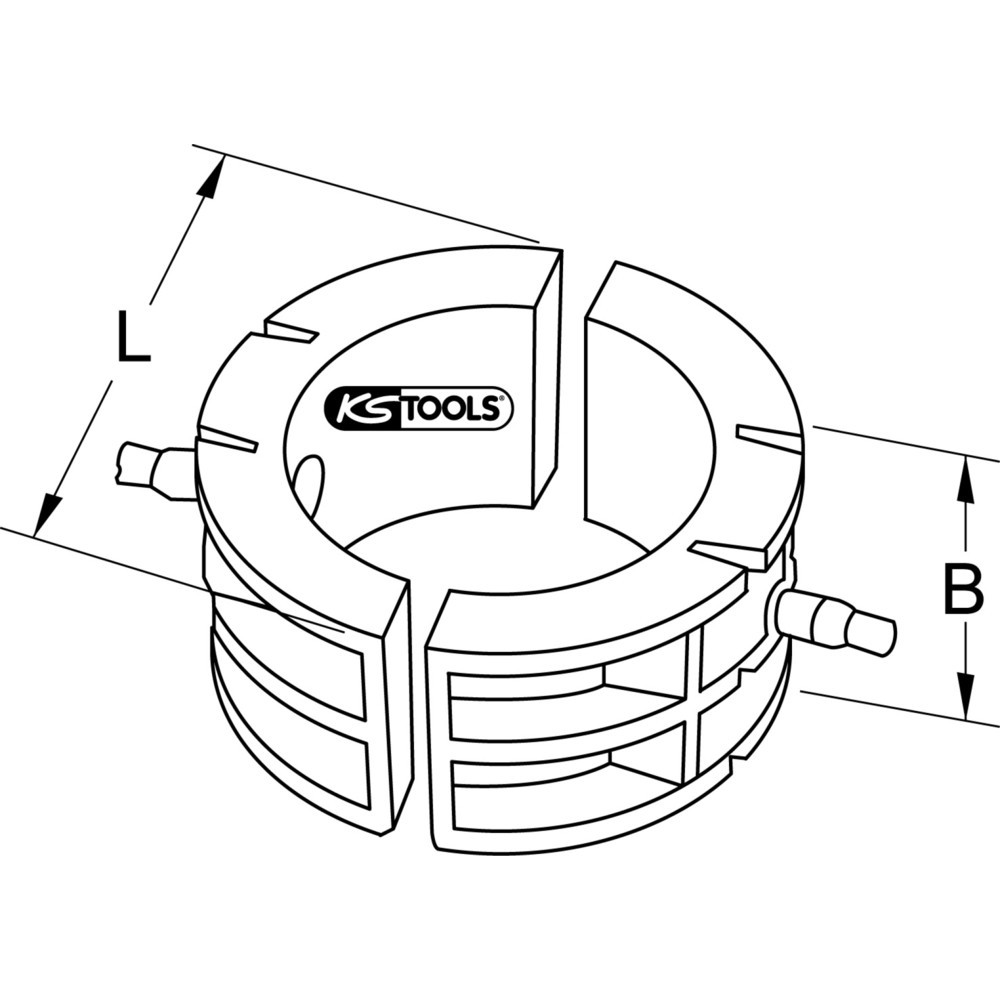 Produktabbildung Nr. 2: KS TOOLS Reduzier-Spannbacken-Satz, 2-tlg, Ø 135mm