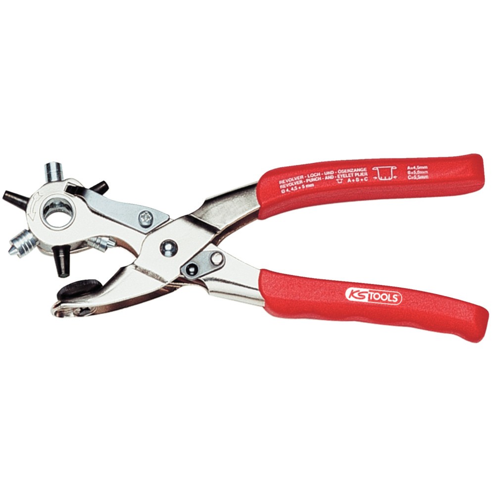 Produktabbildung Nr. 2: KS TOOLS Revolverloch- und Ösenzange, 220mm