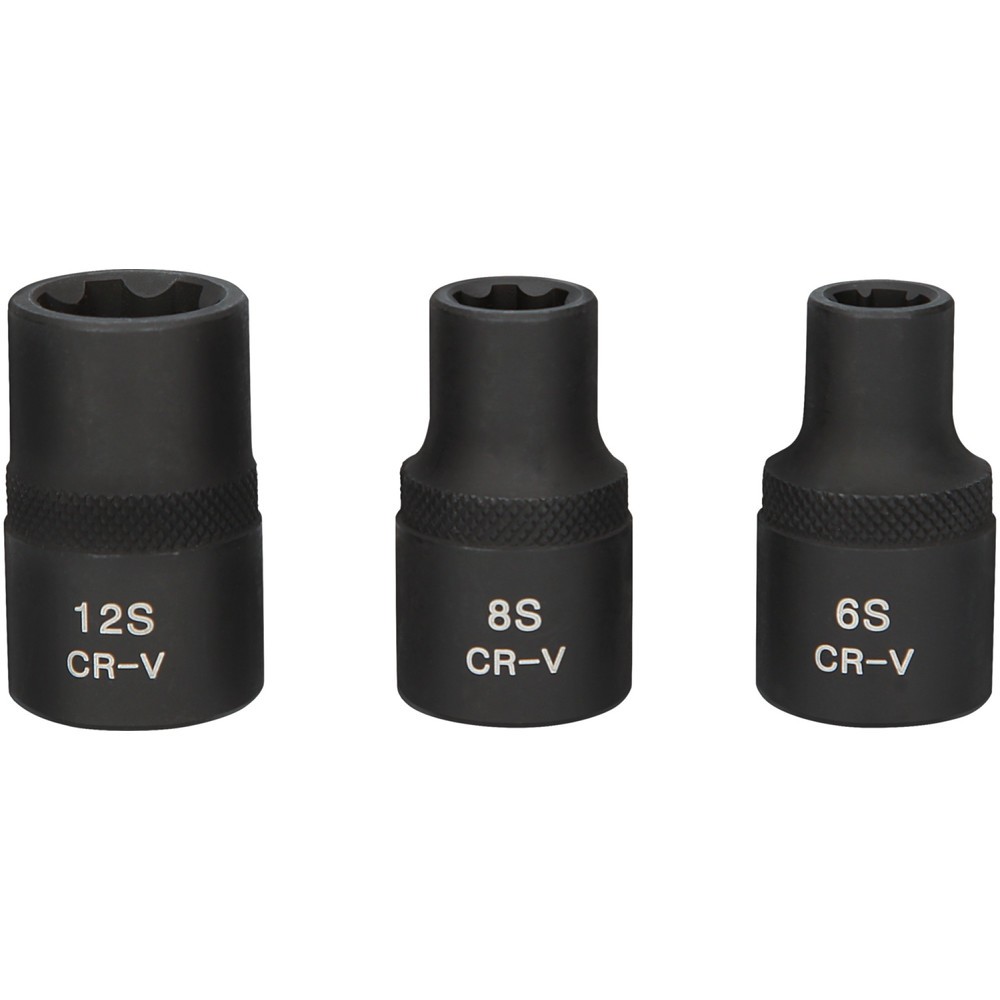 KS TOOLS 1/2" RIBE®-Kraft-Stecknuss-Satz, kurz, 3-tlg Produktabbildung: KS TOOLS 1/2" RIBE®-Kraft-Stecknuss-Satz, kurz, 3-tlg